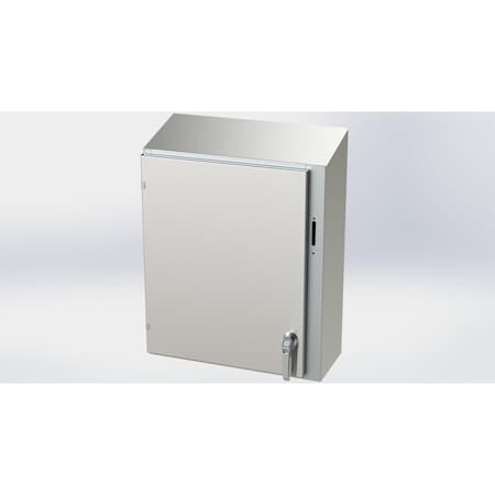 Saginaw Control & Engineering 2 Point Latch with Padlock Handle Electrical Enclosures, 30 in H, 10 in D, 25.38 in W SCE-30XEL2510SSST